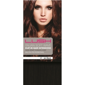 20" DIY Weft Soft Wave Clip In Human Hair Extensions #1 Jet Black