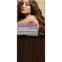 15" Clip In Human Hair Extensions Half Head #4 Dark Brown 15" Clip In Human Hair Extensions Half Head #4 Dark Brown
