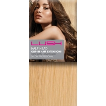 18" Clip In Human Hair Extensions Half Head #613 Bleach Blonde 18" Clip In Human Hair Extensions Half Head #613 Bleach Blonde