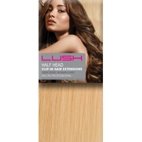 15" Clip In Human Hair Extensions Half Head #613 Bleach Blonde 15" Clip In Human Hair Extensions Half Head #613 Bleach Blonde