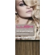 15" Deluxe Double Wefted Clip In Human Hair Extensions #8/27 Light Brown / Caramel Mix