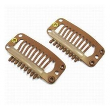 Silicone Hair Extension Clips 10 Pack - Brown
