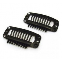 Silicone Hair Extension Clips - Black