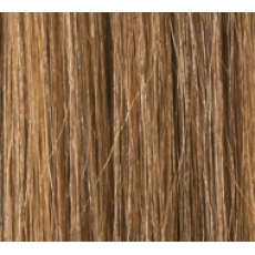 16" Clip In Human Hair Extensions FULL HEAD #4/27 Medium Brown/Caramel Highlights