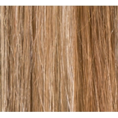 20" Clip In Human Hair Extensions FULL HEAD #8/613 Light Brown/ Bleach Blonde Mix