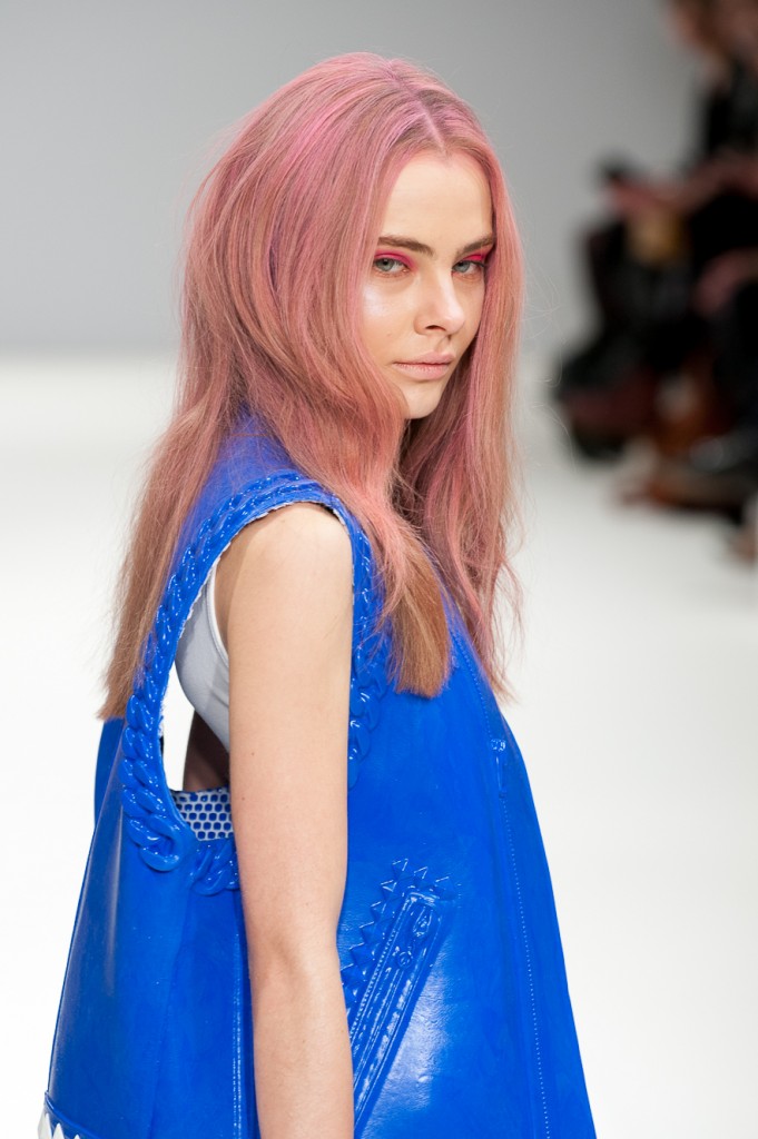 Xiao Li Pink Hair Fashion Week 2014