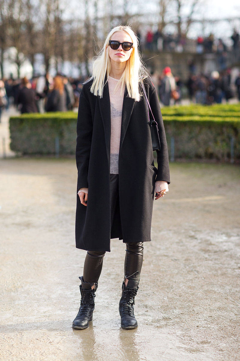 White Blonde Hair Fashion Week Street Style