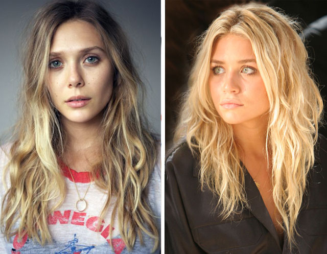 Beachy waves Ashley Olsen Elizabeth Olsen