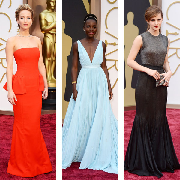 Oscars 2014 Jennifer Lawrence, Lupita Nyong'o and Emma Watson